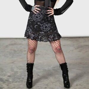BNWT Gretel mini skirt from Killstar MEDIUM pentagram pattern